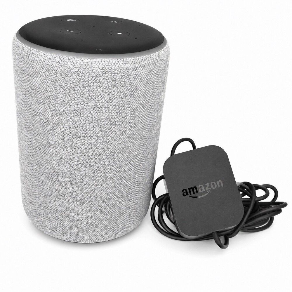 Amazon Echo Plus 2nd Gen Smart Speaker Alexa Zigbee Hub Heather Gray Adapter EUC